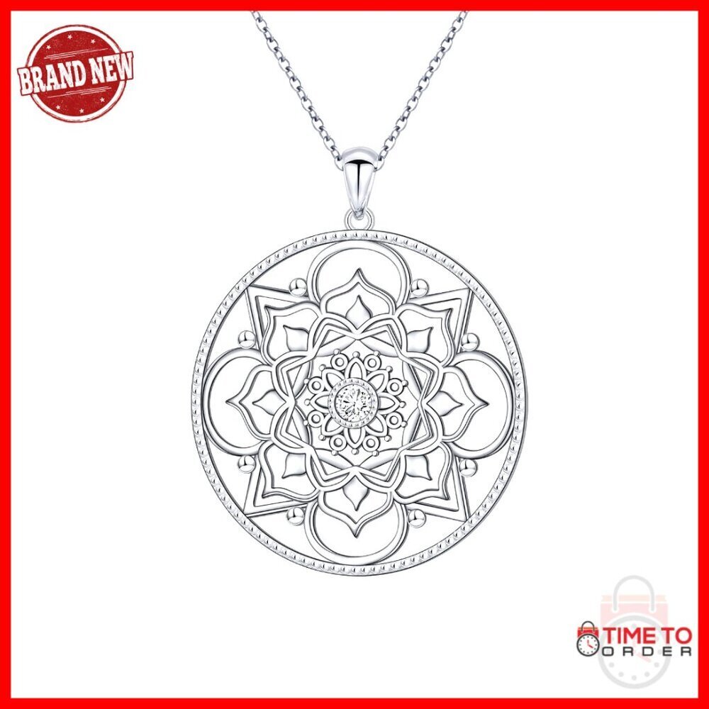 Sterling Silver Long Chain Pendant Necklace with Fringe, 30" Length